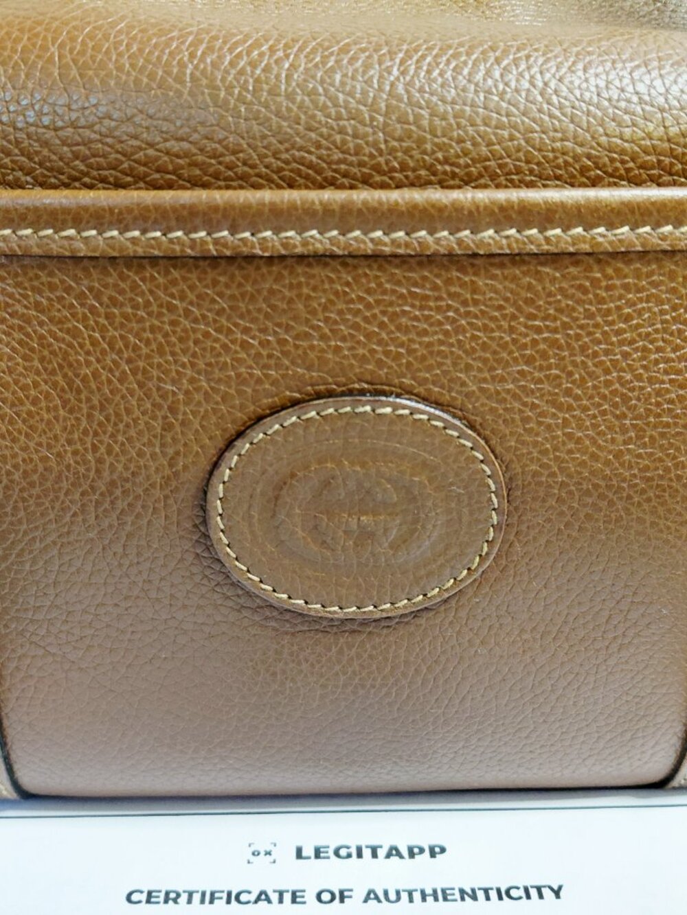 Vintage Gucci Brown Leather Boston Bag - Picture 4 of 15